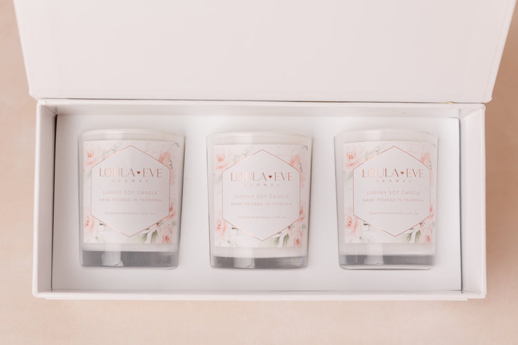 Trio of Mini Candles Gift Box