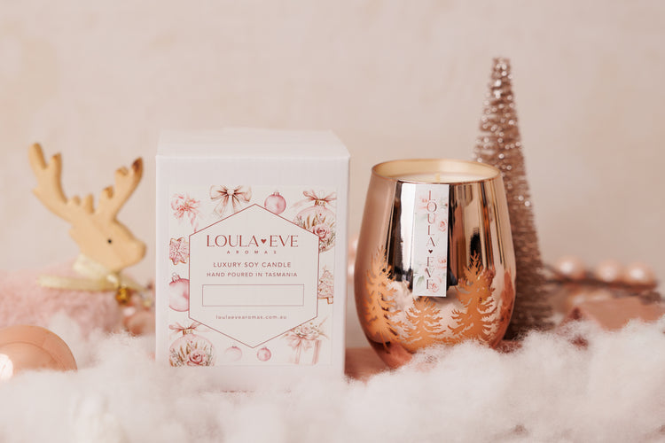 Christmas Tree 450g - Rose Gold Candle - Christmas Fragrances