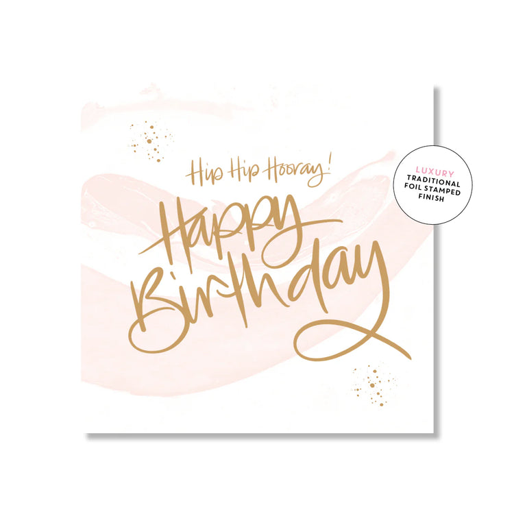 Happy Birthday Swish Pink - Mini Card