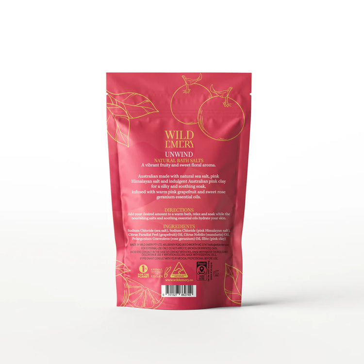 Wild Emery - Unwind Natural Bath Salts - 180g