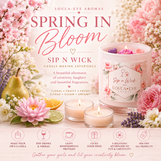 Spring in Bloom - Sip n Wick - Pontville Hall - Sunday 13 September 2026 - 1 PM