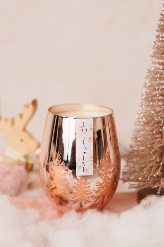 Christmas Tree 450g - Rose Gold Candle - Christmas Fragrances