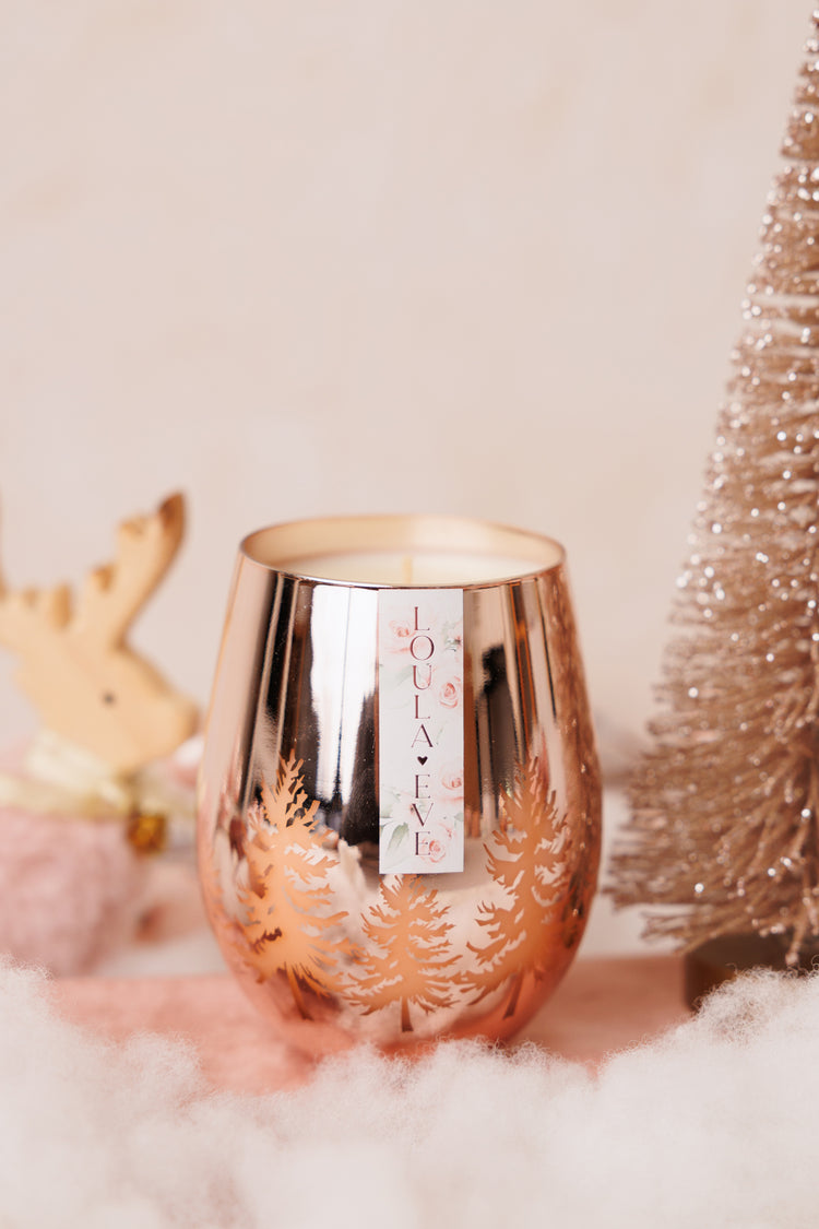 Christmas Tree 450g - Rose Gold Candle - Christmas Fragrances