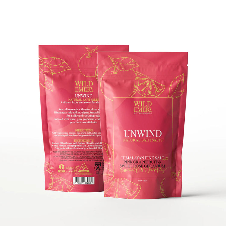 Wild Emery - Unwind Natural Bath Salts - 180g