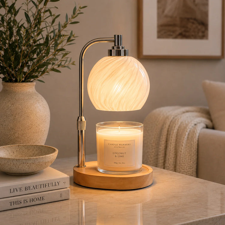Swirl Blown Glass Candle Warmer Lamp - PRE-ORDER (Arriving October 2026)
